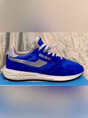 Autry Royal Blue Suede Nylon Runner
